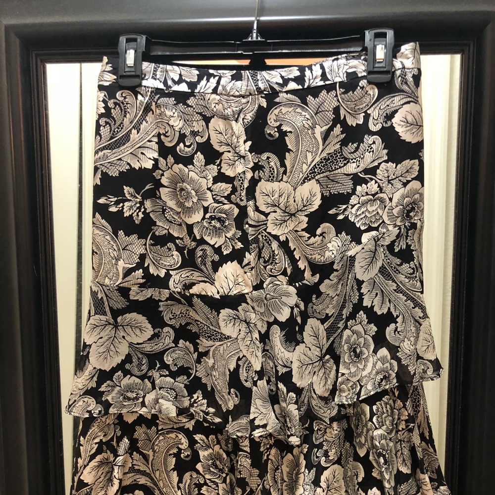100% Silk Layered Skirt, Size 2